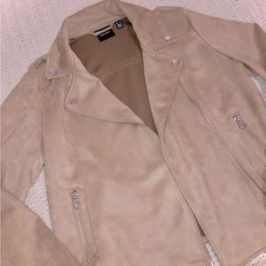 ASOS Vero Moda Tan Suede Moto Jacket